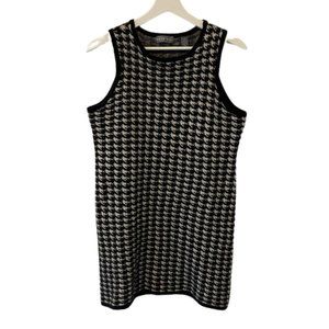 𝅺Kate Hill Hounds Tooth Merino Wool Mini Dress
